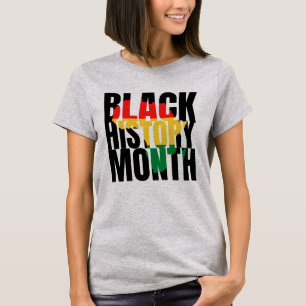 Svart historikmånad t shirt