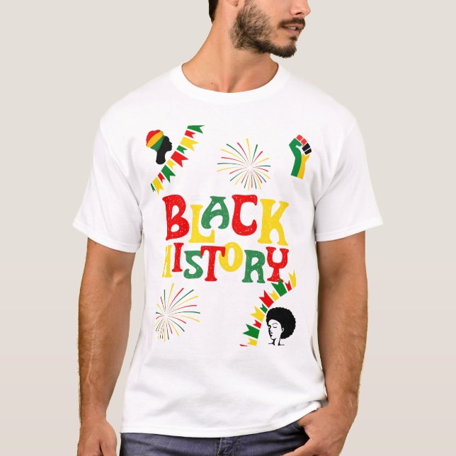 Svart historikmånad t-shirt (Framsida)