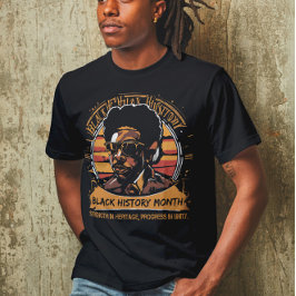 Svart historikmånad t shirt