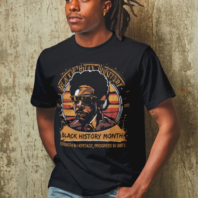 Svart historikmånad t shirt (Skapare uppladdad)