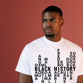 Svart historikmånad t shirt