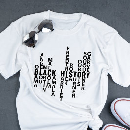 Svart historikmånad t shirt