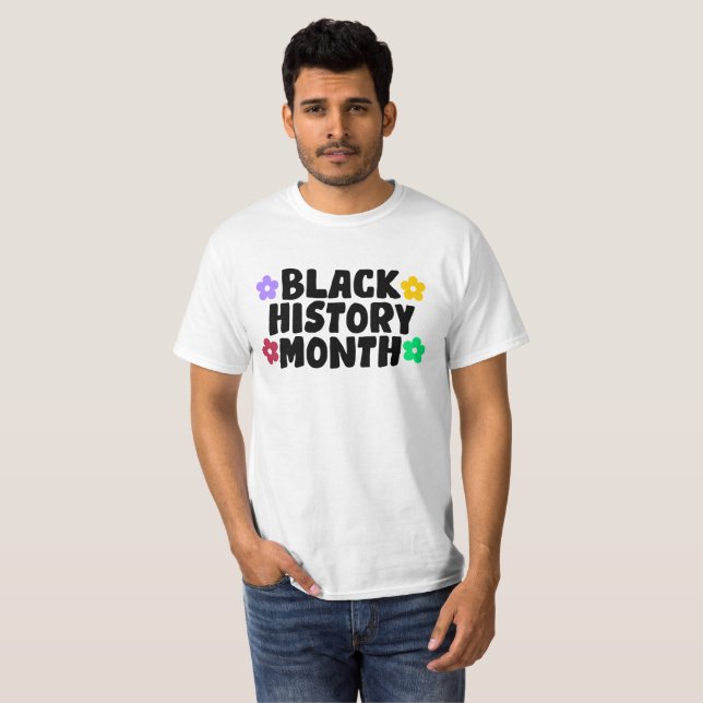 Svart historikmånad T-Shirt (Hel framsida)