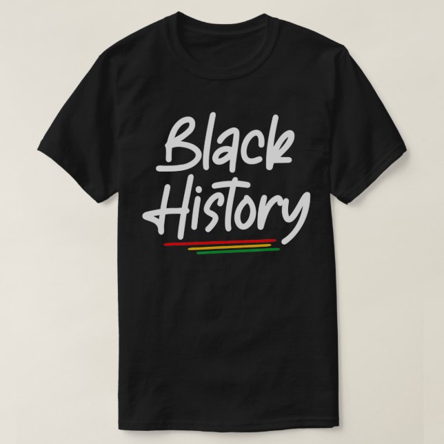 Svart historikmånad t shirt (Design framsida)