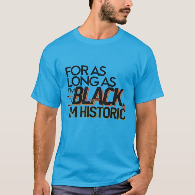 Svart historikmånad T-Shirt-design T Shirt (Framsida)