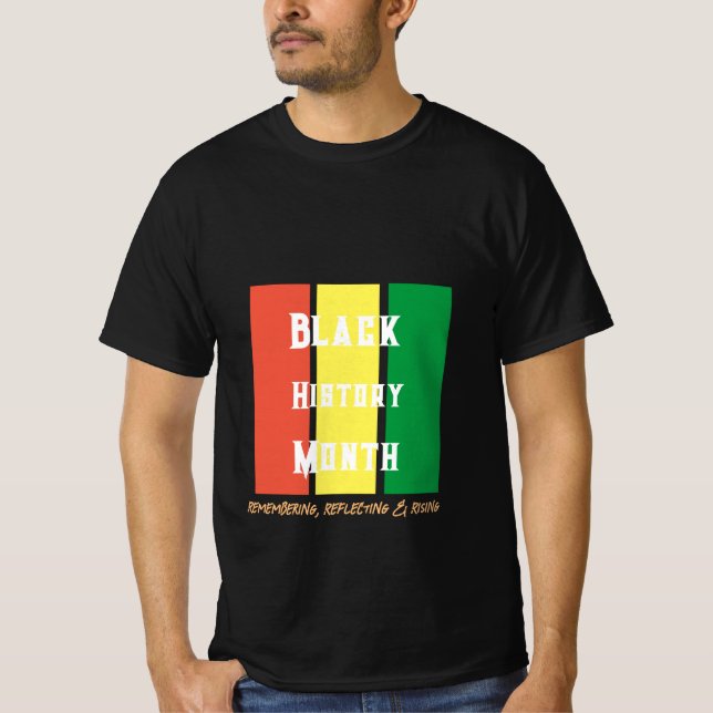 Svart historikmånad T-Shirts för manar (Framsida)