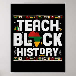 Svart historikmånad Teach Karta African Pride Teac Poster