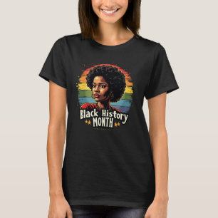 Svart historikmånad Tee - Proud Black Woman Art