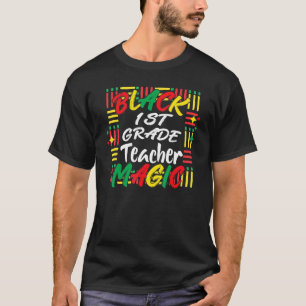 Svart historikmånad Tees Black 1:a Klass Lärare M T Shirt
