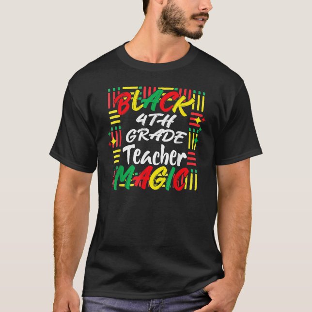 Svart historikmånad Tees Black 4th Klass Lacher M T Shirt (Framsida)