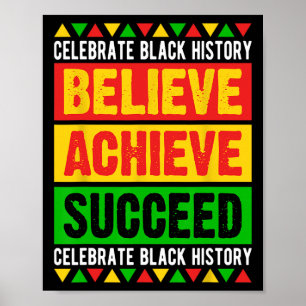 Svart historikmånad, tro på en framgångsrik Afrika Poster