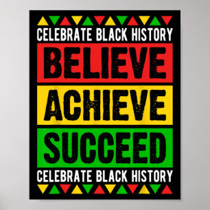 Svart historikmånad, tro på en framgångsrik Afrika Poster
