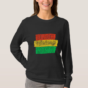 Svart historikmånad - typografi 1 t shirt