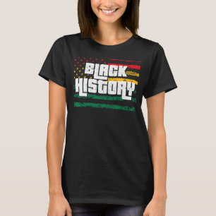 Svart historikmånad USA:s Flagga för afrikanskt am T Shirt
