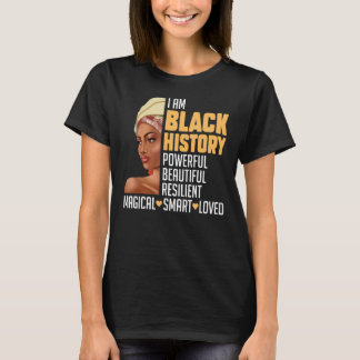 Svart historikmånad Woman Girl Melanin African Equ T Shirt