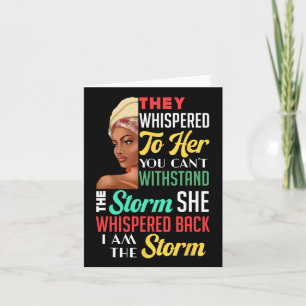 Svart historikmånad Woman Girl Storm African Melan Kort