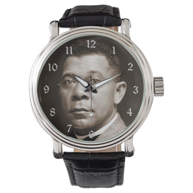 Svart historisk ikon: Booker T Washington, Porträt Armbandsur (Framsida)