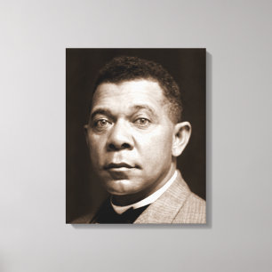Svart historisk ikon: Booker T Washington, Porträt Canvastryck