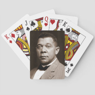 Svart historisk ikon: Booker T Washington, Porträt Casinokort