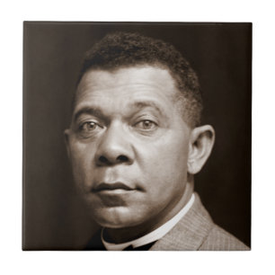Svart historisk ikon: Booker T Washington, Porträt Kakelplatta