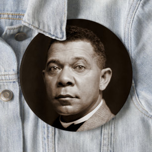 Svart historisk ikon: Booker T Washington, Porträt Knapp