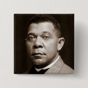 Svart historisk ikon: Booker T Washington, Porträt Knapp