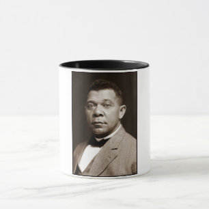Svart historisk ikon: Booker T Washington, Porträt Mugg