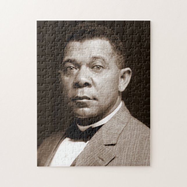 Svart historisk ikon: Booker T Washington, Porträt Pussel (Vertikal)