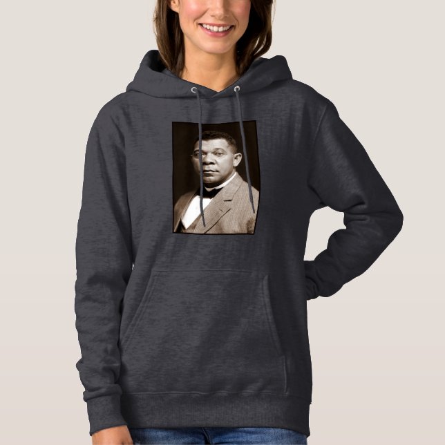 Svart historisk ikon: Booker T Washington, Porträt Shirt (Framsida)