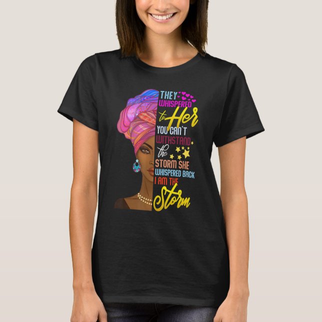 Svart historisk månad Afrikas kvinnlig flicka, jag T Shirt (Framsida)