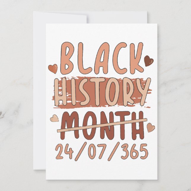 Svart historisk månad Afro Melanin Black Women Afr Inbjudningar (Framsida)