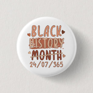 Svart historisk månad Afro Melanin Black Women Afr Knapp