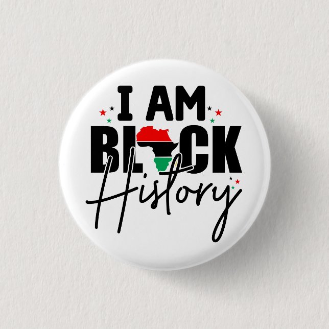 Svart historisk månad Melanin Manar Women Kids Knapp (Framsida)