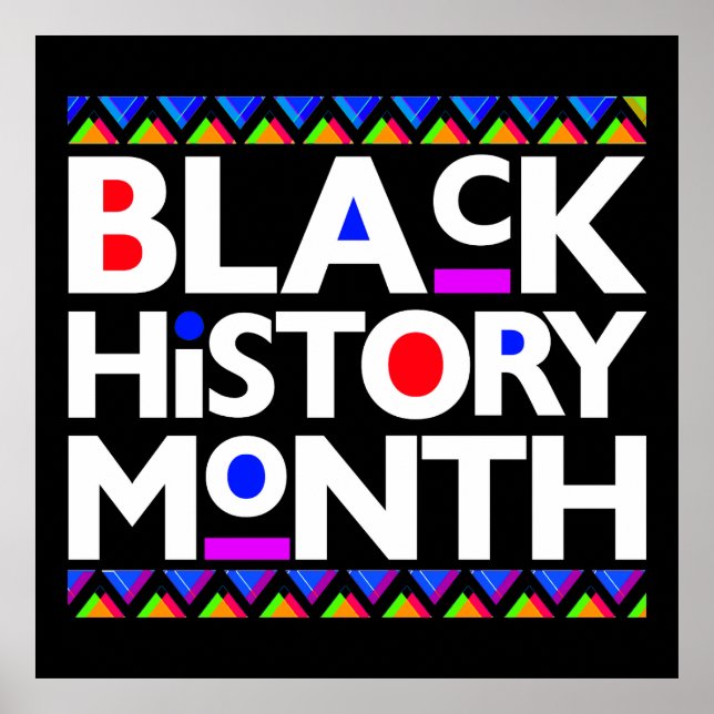 Svart historisk månad Melanin Manar Women Kids Poster (Framsidan)