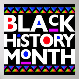 Svart historisk månad Melanin Manar Women Kids Poster