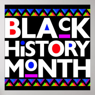 Svart historisk månad Melanin Manar Women Kids Poster