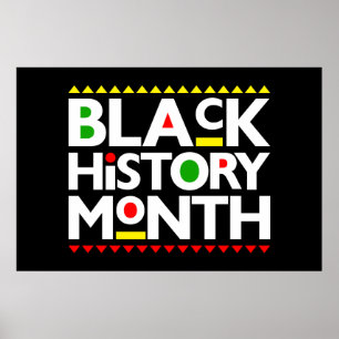 Svart historisk månad Melanin Manar Women Kids Poster