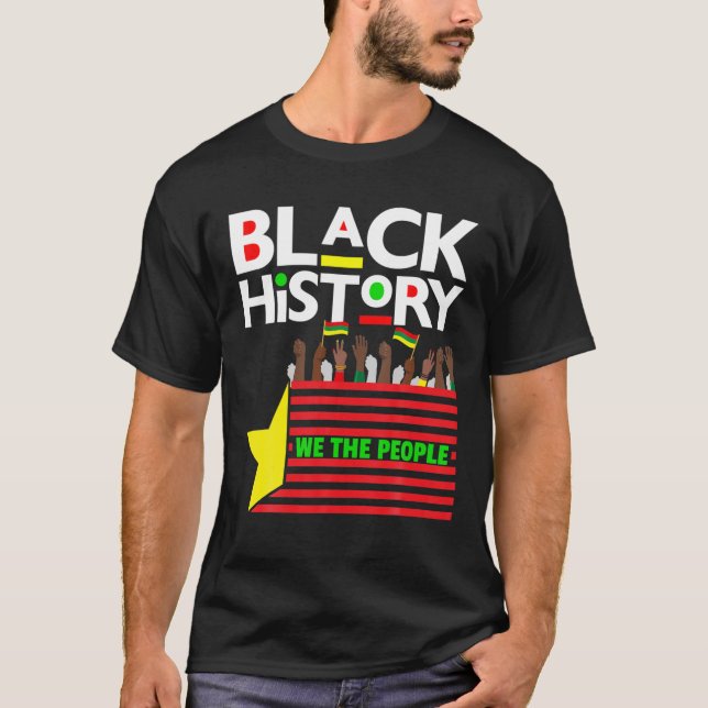 Svart historisk månad Vi People Manar Women Boy T Shirt (Framsida)