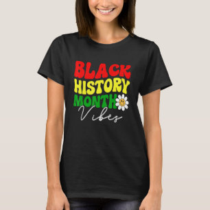 Svart historisk månad Vibes Retro Melanin Manar Kv T Shirt