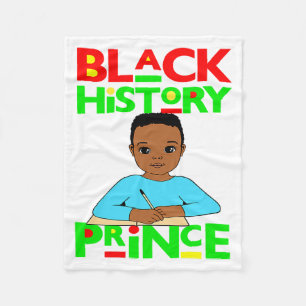 Svart historisk prins Melanin Pojke Son Bruh Brun  Fleecefilt