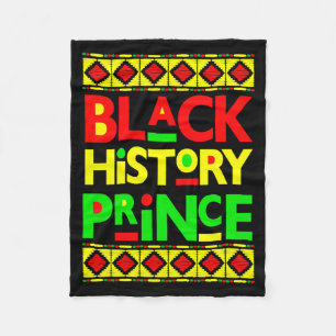 Svart historisk prins Melanin Pojke Son Bruh Brun  Fleecefilt
