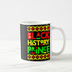 Svart historisk prins Melanin Pojke Son Bruh Brun Kaffemugg