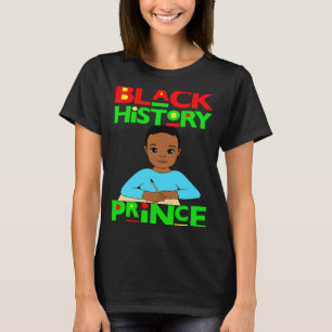 Svart historisk prins Melanin Pojke Son Bruh Brun T Shirt