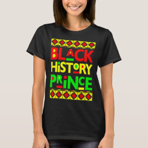 Svart historisk prins Melanin Pojke Son Bruh Brun T Shirt