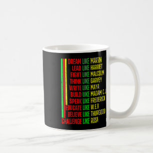 Svart historisk stolthet Martin Svart Afro Afrikan Kaffemugg