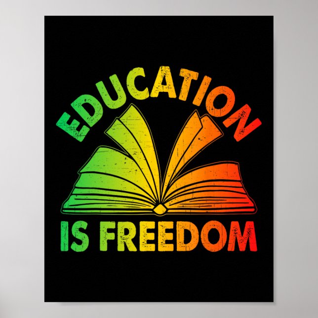 Svart historisk utbildning är Freedom Bokar Black Poster (Framsidan)