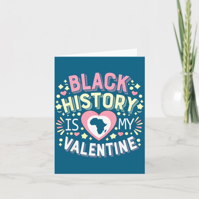 Svart historisk valentin retro citat design kort (Framsida)