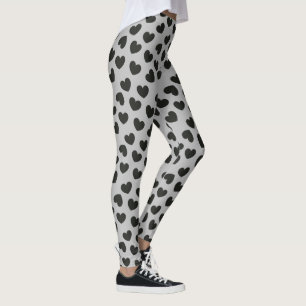 Svart hjärna och grått-bakgrund (anpassa) leggings