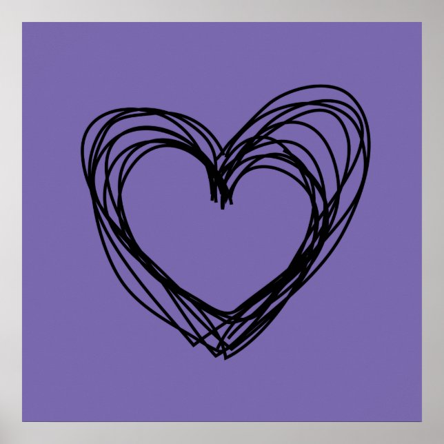 svart hjärta 1 poster (Framsidan)