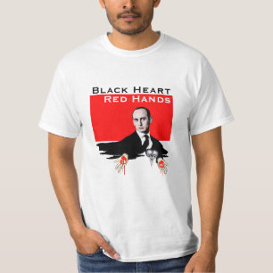 Svart hjärta/röd Händer T Shirt